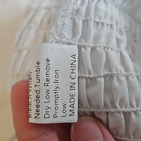 🩴White Spaghetti Stap Crop Top Size L - Picture 4 of 6